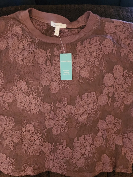 Maurices Tops - Maurices Lace Floral Crewneck Top. NWT